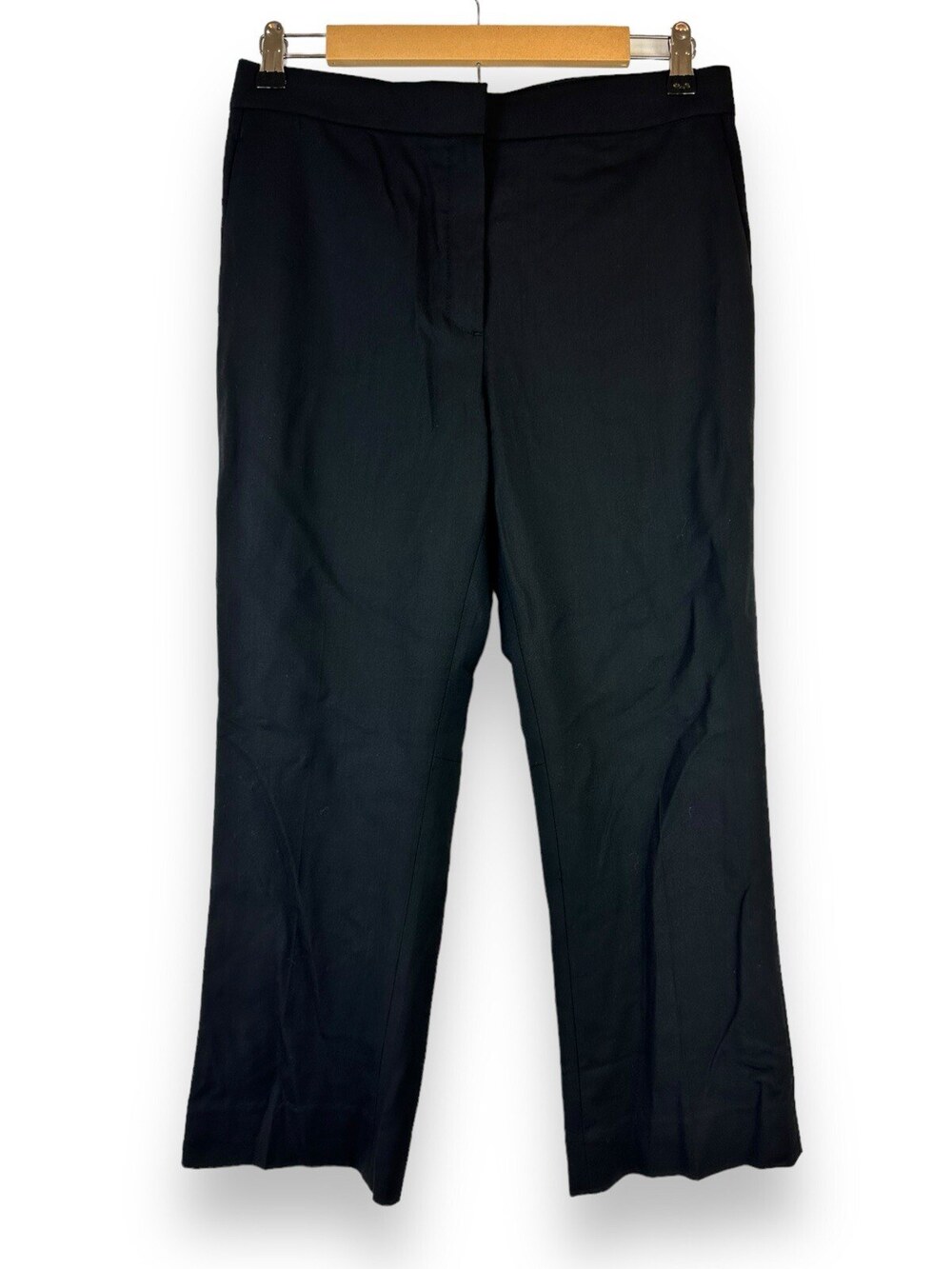 Aritzia Babaton Dress Pants Women's 8 Black Wool Mid Rise Straight Leg Crop